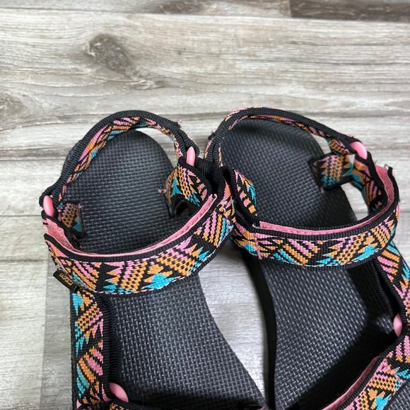Teva Original Universal Hiking Sandals Aztec Black Multi Women’s Size 9 - Picture 5 of 10